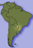 Karte von Argentinien, rotmarkiert: die Provinz Misiones